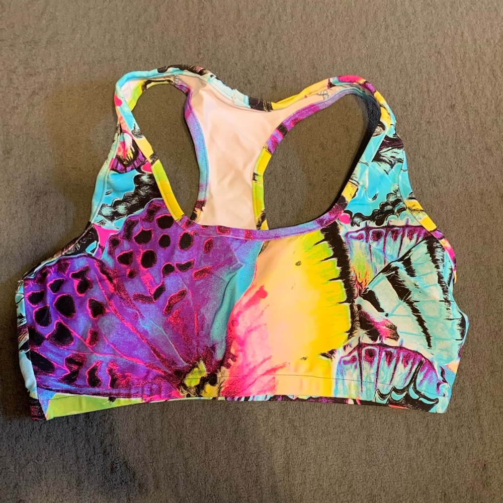 Colorful Butterfly Print Rave Two-Piece Set - Picture 7 of 10